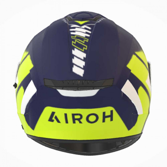 Airoh Spark Rise Blue Yellow Matt Full Face Helmets - SKU ARH165S