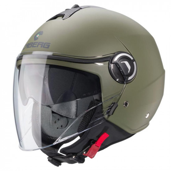 Caberg Riviera V4 Matt Military Green Open Face Helmets - SKU 0809963