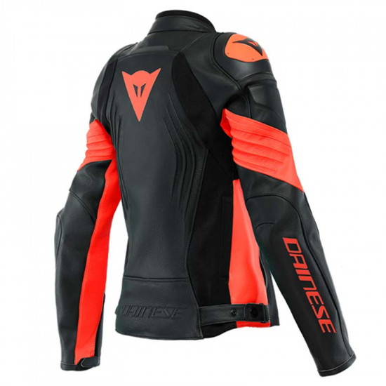 Dainese Racing 4 Lady 628 Black Fluo-Red Ladies Motorcycle Jackets - SKU 911/253384862838