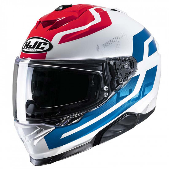 HJC I71 Enta White Red Blue Full Face Helmets - SKU I71EWXS