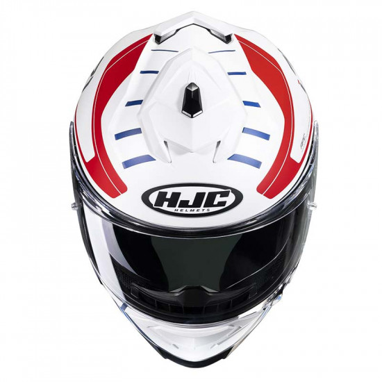 HJC I71 Simo White Red Blue Full Face Helmets - SKU I71SWXS from RaceLeathers Motorcycle Clothing