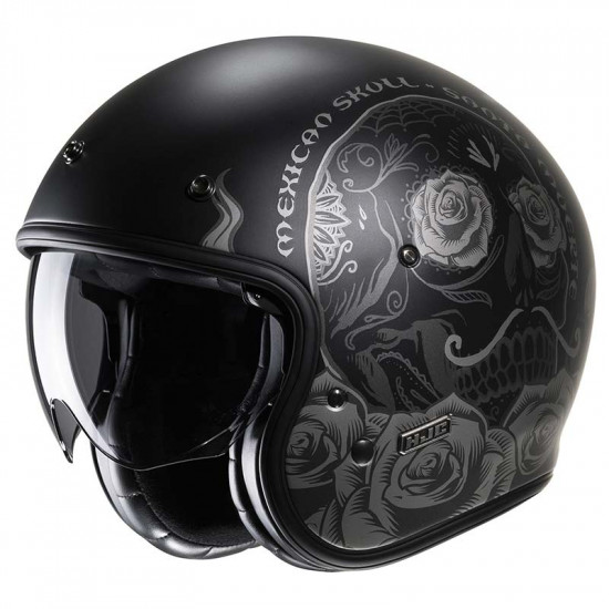 HJC V31 Desto Black Open Face Helmets - SKU V31DBXS