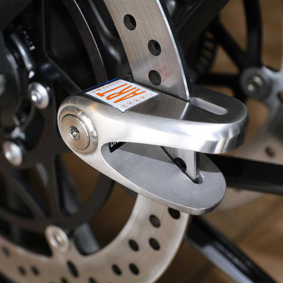 Kovix KVS2 Disc Lock 14mm Stainless Steel With Lock Holder Security - SKU KOVKVS2SSLHK from RaceLeathers Motorcycle Clothing