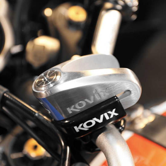 Kovix KVS2 Disc Lock 14mm Stainless Steel With Lock Holder Security - SKU KOVKVS2SSLHK from RaceLeathers Motorcycle Clothing