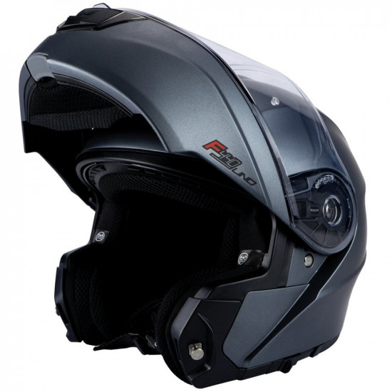 Nitro F440 Satin Gunmetal Flip Up Helmet Flip Front Motorcycle Helmets - SKU 8030361