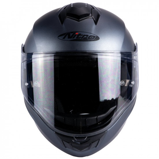 Nitro F440 Satin Gunmetal Flip Up Helmet Flip Front Motorcycle Helmets - SKU 8030361