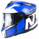 Nitro N540 DVS Podium Gloss White Black Blue Motorcycle Helmet