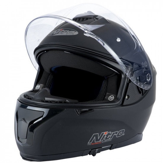 Nitro N540 DVS Satin Black Motorcycle Helmet Full Face Helmets - SKU 8010721