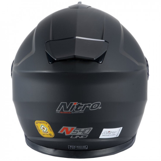 Nitro N540 DVS Satin Black Motorcycle Helmet Full Face Helmets - SKU 8010721