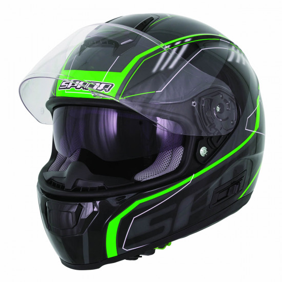 Spada SP16 Black Green Helmet