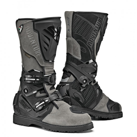 Sidi Adventure 2 Gore Grey Black Motorcycle Boots Mens Motorcycle Touring Boots - SKU 0756137