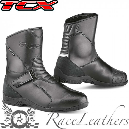 TCX Hub WP Black Mens Motorcycle Touring Boots - SKU 130/7170W/NER/36