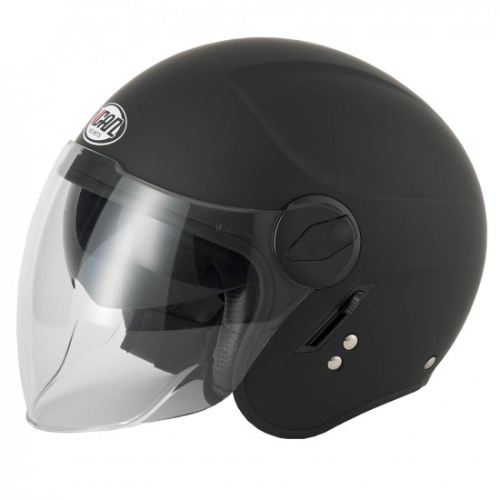 VCAN V595 Matt Black Open Face Helmets - SKU RLMWVFN006