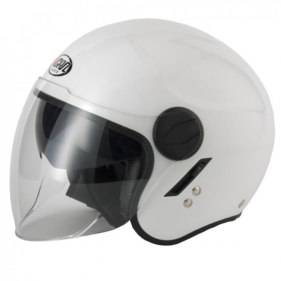 VCAN V595 White Open Face Helmets - SKU RLMWVFN011