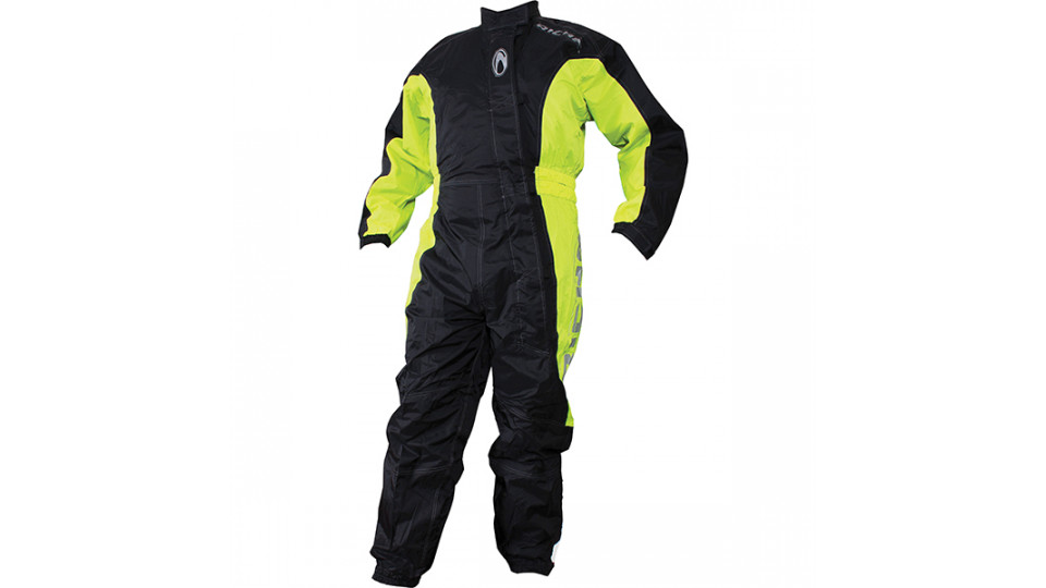 Richa Typhoon Rain Waterproof Motorcycle Overall One Piece Suit Black Fl Yel