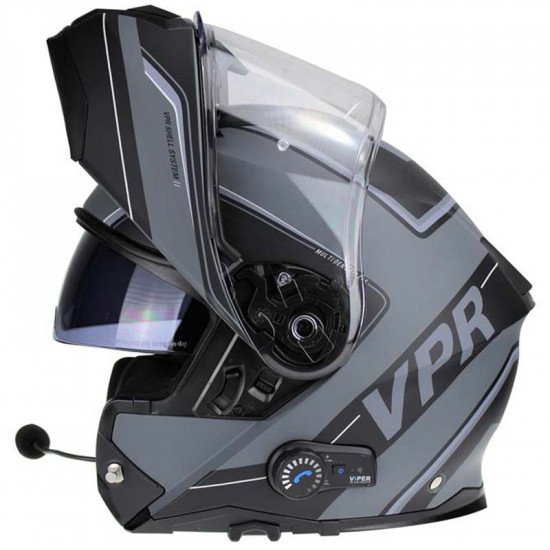 Viper RSV191 BL+ 3.0 Raze Grey Bluetooth Flip Front Motorcycle Helmets - SKU A270RazeGreyXS