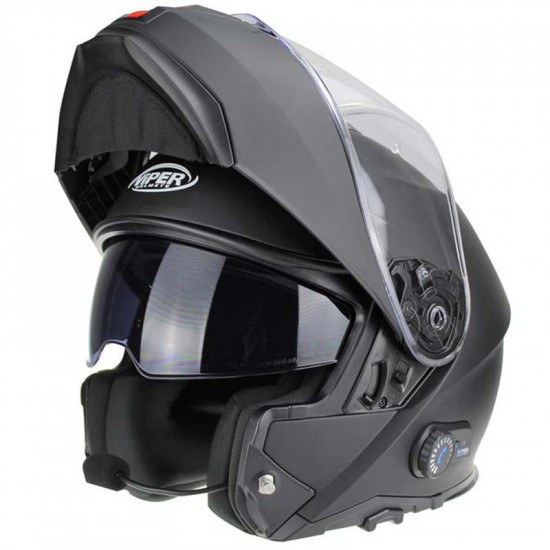 Viper RSV191 BL+ 3.0 Matt Black Bluetooth Flip Front Motorcycle Helmets - SKU A270MattBlackXS