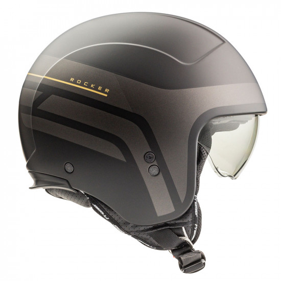 Premier Rocker ON 19 Black Gun Open Face Helmets - SKU PRHROON83LA