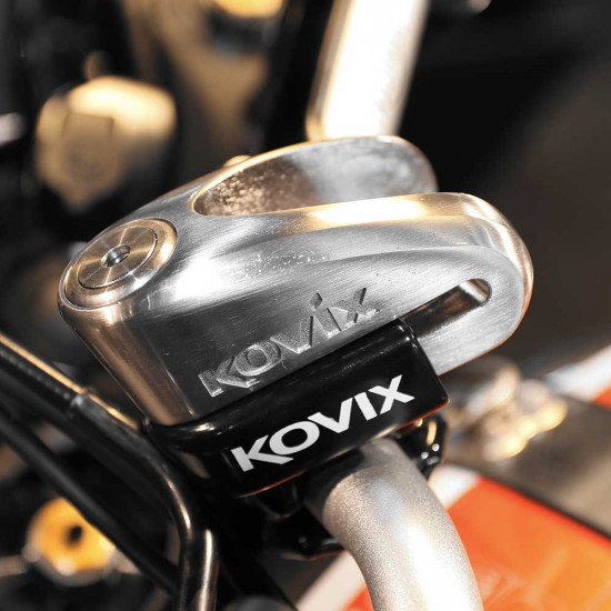 Kovix KVZ2 Disc Lock 14mm Brushed Metal With Lock Holder Security - SKU KOVKVZ2BMLHK