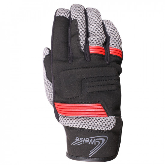 Weise Kona Gloves Black/Red Mens Motorcycle Gloves - SKU WGKON852X