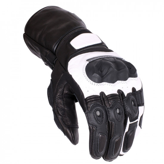 Weise Rennen Gloves Black/White Mens Motorcycle Gloves - SKU WGREN822X