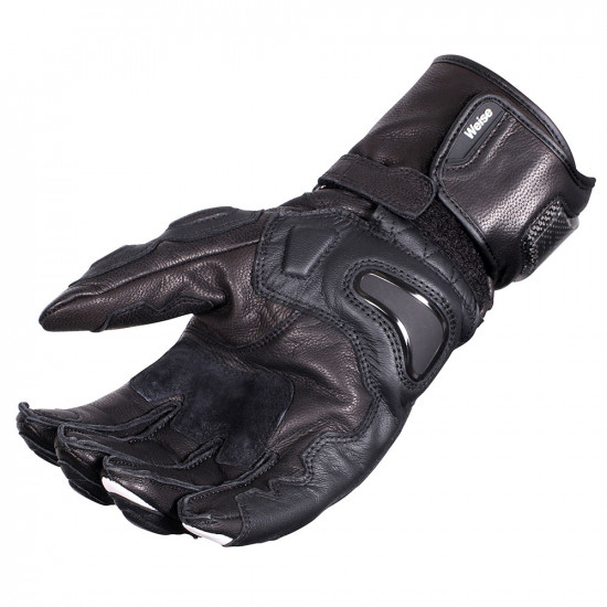 Weise Rennen Gloves Black/White Mens Motorcycle Gloves - SKU WGREN822X