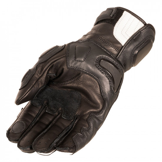 Weise Sprint Gloves Black/White Mens Motorcycle Gloves - SKU WGSPR822X