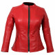 Weise Earhart Ladies Leather Jacket Red