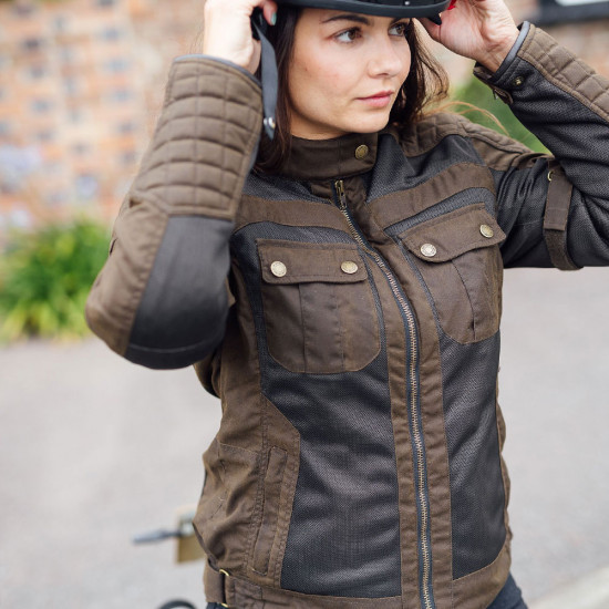 Merlin Shenstone Ladies Cotec Air Jacket Olive Ladies Motorcycle Jackets - SKU MTP133/OLV/L2XL