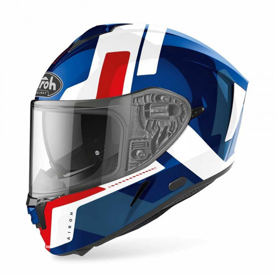 Airoh Spark Shogun Blue Red Gloss Full Face Helmets - SKU ARH157XS