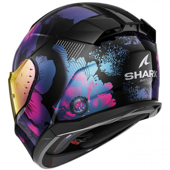 Shark D-Skwal 3 Mayfer Black Blue Violet Full Face Helmets - SKU 210/HE0926E/KVX1