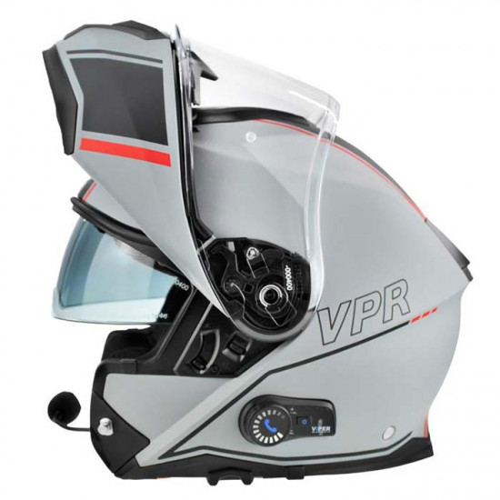 Viper RSV191 Vision Meteor Grey Blinc Bluetooth Flip Front Motorcycle Helmets - SKU A270VisionMeteorGreyXS