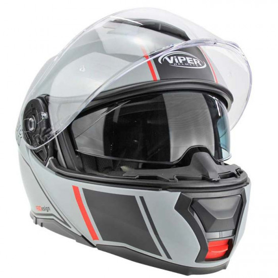 Viper RSV191 Vision Meteor Grey Blinc Bluetooth Flip Front Motorcycle Helmets - SKU A270VisionMeteorGreyXS