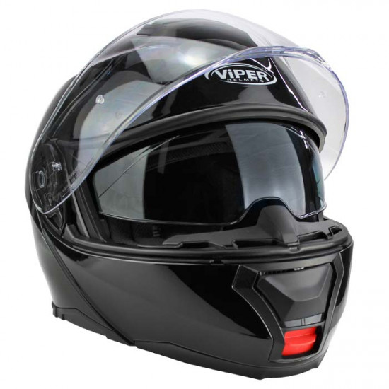 Viper RSV191 Gloss Black Blinc Bluetooth Flip Front Motorcycle Helmets - SKU A270BlackXS