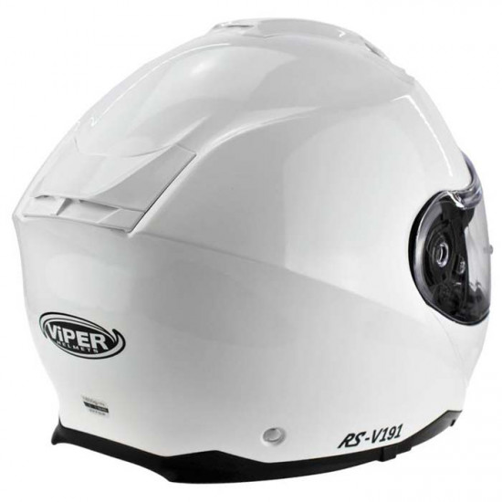 Viper RSV191 Gloss White Blinc Bluetooth Flip Front Motorcycle Helmets - SKU A270WhiteXS