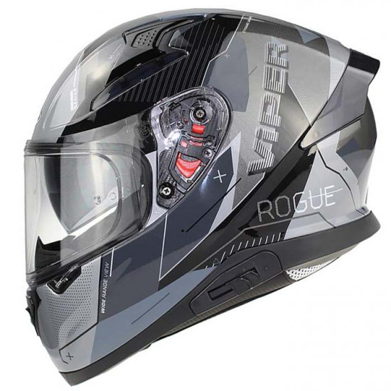 Viper RSV95 Rogue Black Grey Full Face Helmets - SKU A277RogueBlackGreyXS