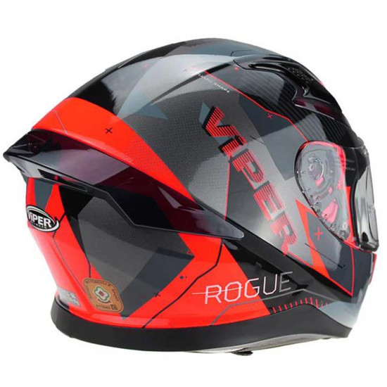 Viper RSV95 Rogue Black Red Full Face Helmets - SKU A277RogueBlackRedXS from RaceLeathers Motorcycle Clothing