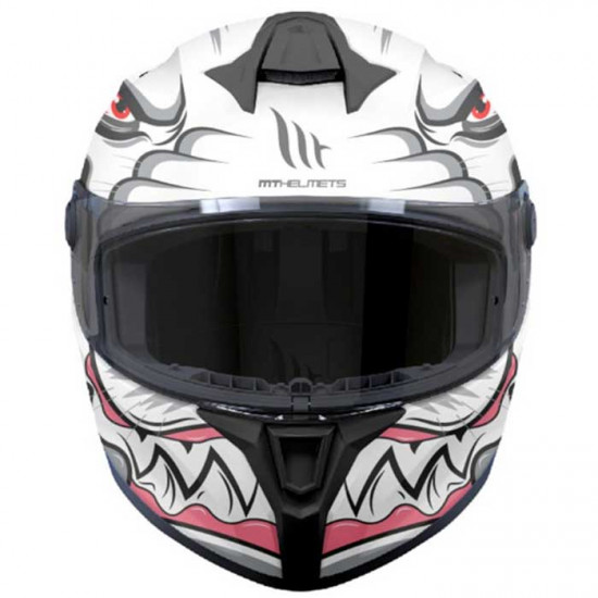 MT Targo S Toby Gloss White Grey Helmet Full Face Helmets - SKU M1343A520013