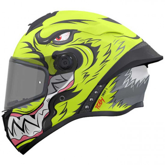 MT Targo S Toby Matt Fluo Yellow Helmet Full Face Helmets - SKU M1343A522323