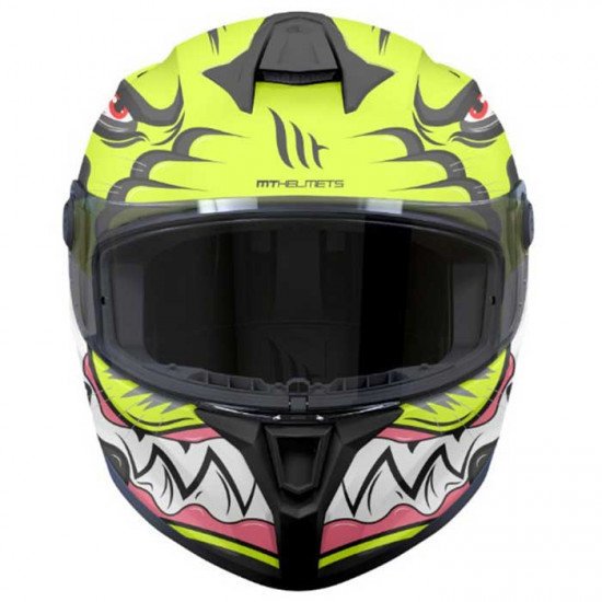 MT Targo S Toby Matt Fluo Yellow Helmet Full Face Helmets - SKU M1343A522323