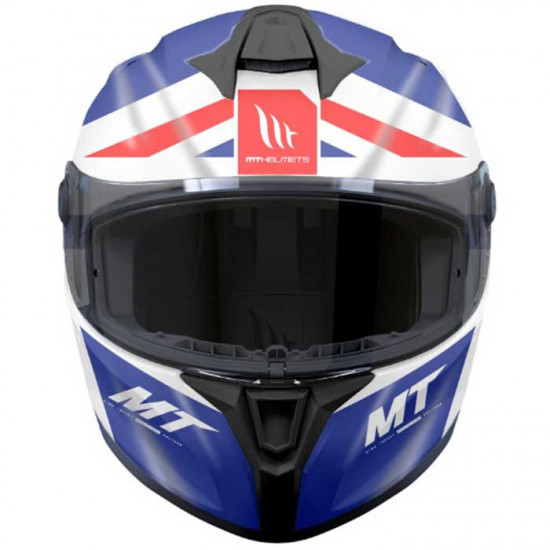 MT Targo S Britain Gloss Red White Blue Helmet Full Face Helmets - SKU M1343B0111513