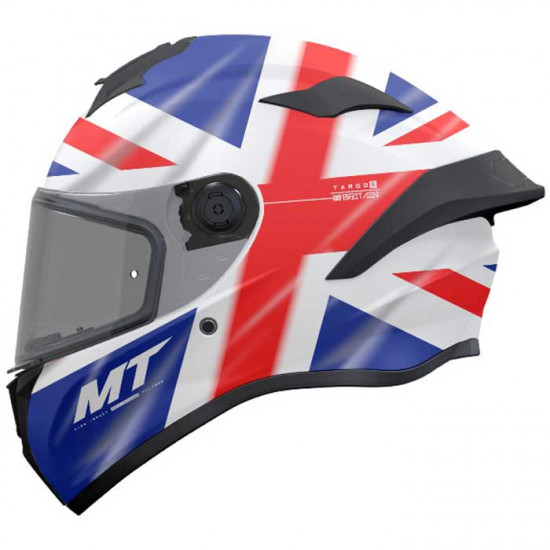 MT Targo S Britain Gloss Red White Blue Helmet Full Face Helmets - SKU M1343B0111513