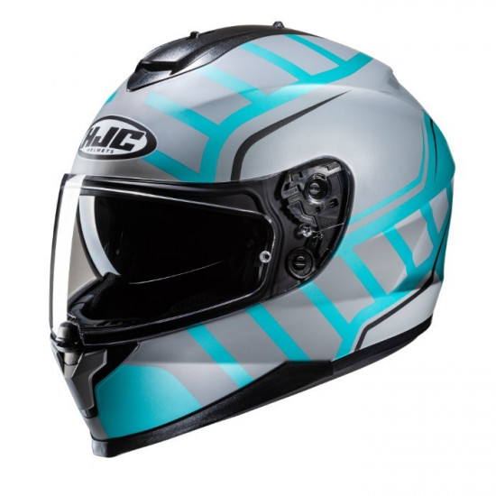 HJC C70N Holt White Blue Full Face Helmets - SKU C70NHWUXS