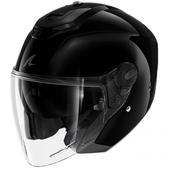 Shark RS Jet Blank Gloss Black Open Face Helmets - SKU 235/HE8250E/BLK1