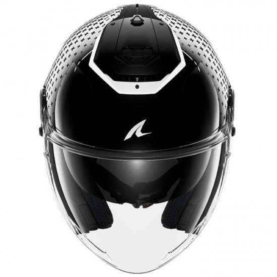 Shark RS Jet Stride Black White Open Face Helmets - SKU 235/HE8260E/KWK1