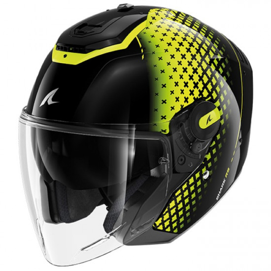 Shark RS Jet Stride Black Yellow Silver Open Face Helmets - SKU 235/HE8260E/KYS1