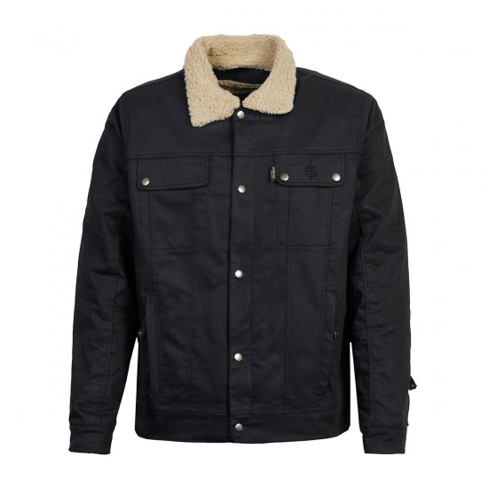 Spada Temper Trucker Jacket Black Tan