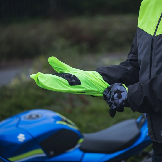 Oxford Rainseal Over Gloves Black Fluo