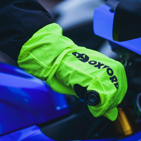 Oxford Rainseal Over Gloves Black Fluo Waterproofs - SKU RM2140022XL from RaceLeathers Motorcycle Clothing