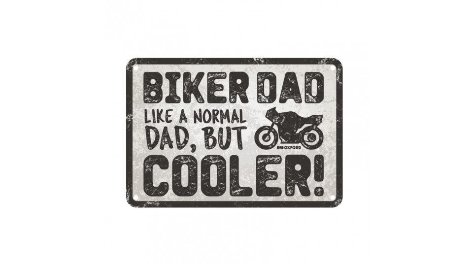 Oxford Garage Metal Sign: Biker Dad